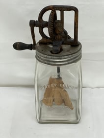 Dazey Churn No.20 2qt. - Pat. Feb. 14 1922 - Original Top & Glass