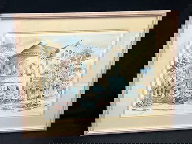 Sally Bookman Signed Cooper House Lithograph - Santa Cruz Cooper House Lithograph # 45 / 500 -