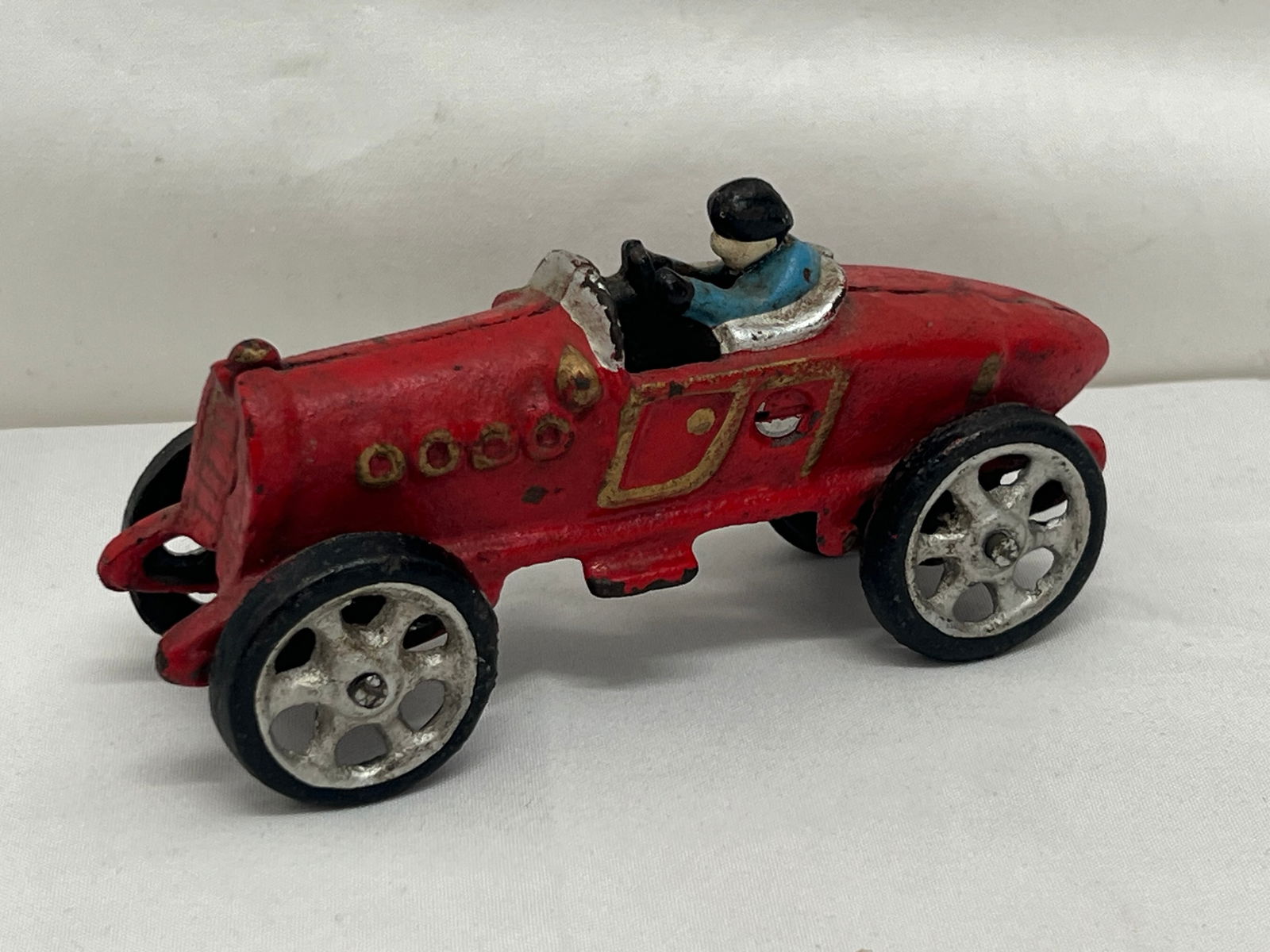 Cast Iron Boat Tail Race Car 5.25''L (1 of 5)