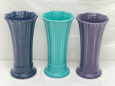 (3)Fiesta Homer Laughlin Vases 5'' x 9.75''
