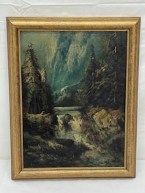 Original M.Davies Oil on Board, Signed - Framed 15.5'' x 19.75'' , Sight 12.5'' x 16.5''