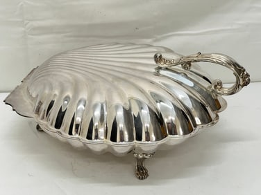 Sheffield Silver Co. Clam Shell Serving Dish