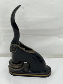 1928 Chauffeurs Association of Cal. Seal Embosser - Cast Iron Embossing Press