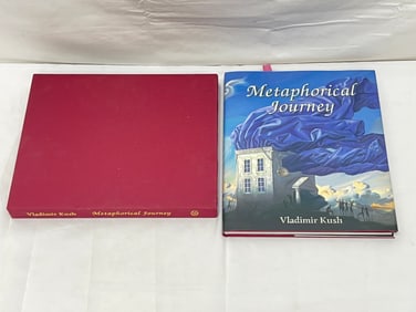 Signed 'Vladimir Kush' Book ''Metaphorical Journey'' - Hardcover Signed with Sleeve & Cover Box