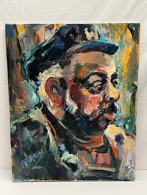 Bruni Sablan Original Jazz Oil on Canvas 24'' x 30'' - Jazz Player Portrait Acrylic on Canvas