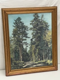 MJ Humphrey Signed Hand Tinted Photo - Vintage Signed - Framed 19.5'' x 23.5''