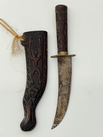 Taiwanese Paiwan Knife w/ Sheath - Overall 10.5''L, Blade 6''L