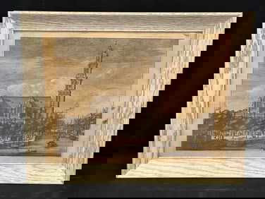 Antique Westerkerk Engraving / Etching - Western Church Amsterdam & Surrounding City - From 2nd Ed.