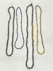 (4)Vintage African Trading Beads, Various Lengths
