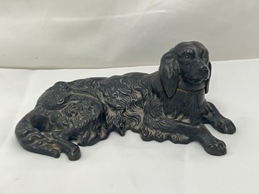 Cast Iron Spaniel Dog Figure 5.75'' x 2''