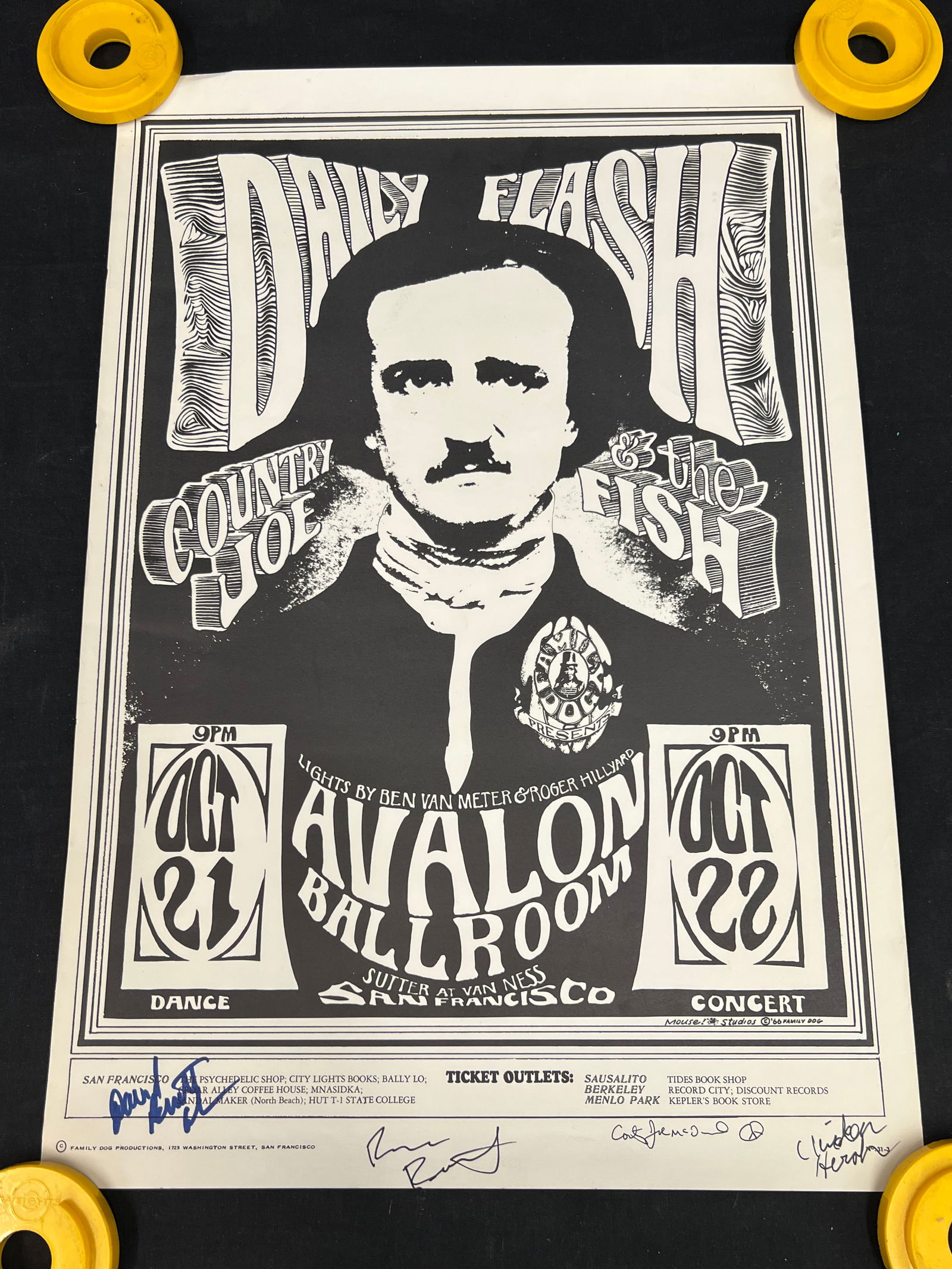 1966 Signed Country Joe Avalon San Francisco Poster by Stanley Mouse - 1966 Mouse Studios (Stanley (1 of 4)