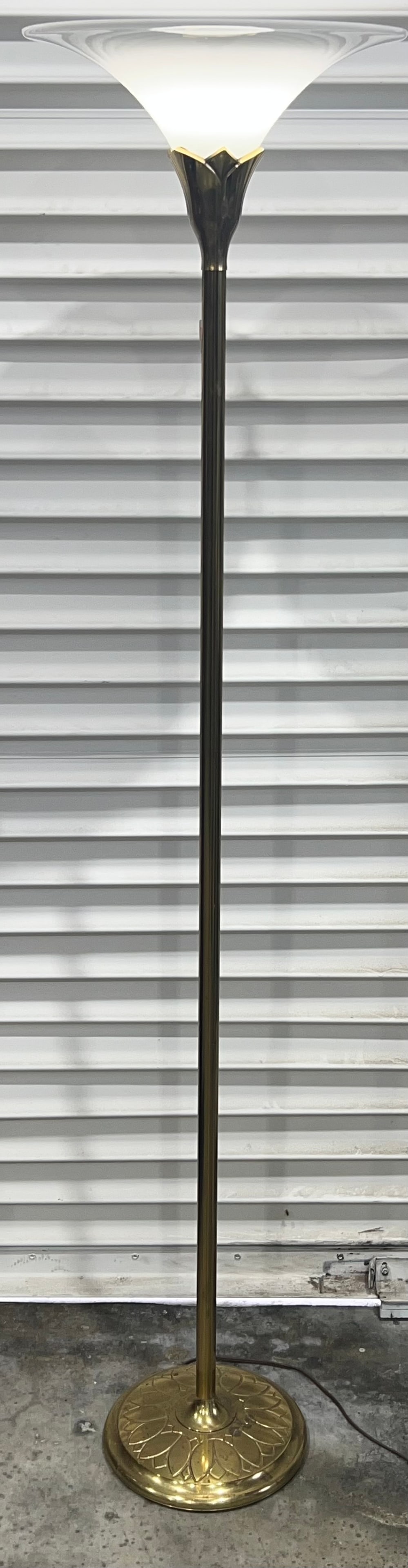 MCM Stiffel Torchiere Lily Floor Lamp 67''T - Hallmarked on Bottom Base Stiffel #1235 (Pick Up or (1 of 5)