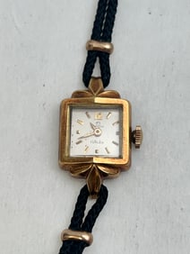 18K Gold 1950s Omega Turler Ladies Watch -  17 Jewel Watch #12269033 , 18K Gold Case - Omega 18K