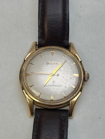 1940 14K Gold Bulova Self Winding Watch - Case Back #B365362, Waterproof