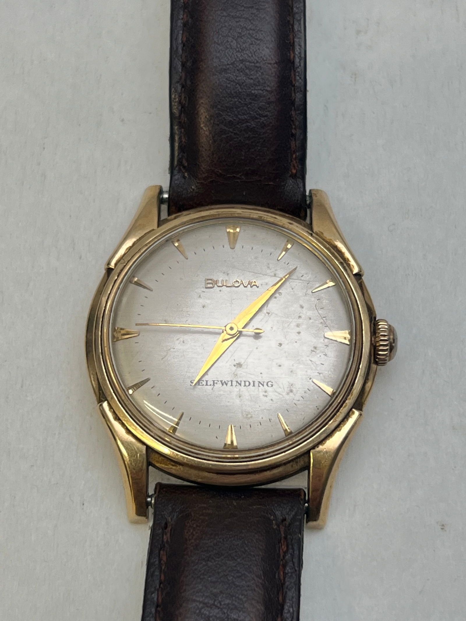 1940 14K Gold Bulova Self Winding Watch - Case Back #B365362, Waterproof (1 of 7)
