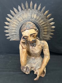 Antique Spanish Colonial Santos w/ Halo