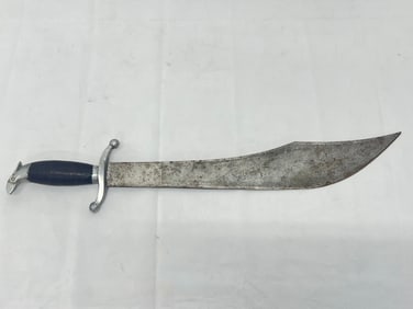 Vtg Mexican / Spanish Eagle Head Machete Engraved Sword-  Engraved in Spanish ''I Am Like a Scorpion