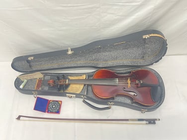 Antique Joseph Guarnerius Violin,Bow & Case - Violin with Label 23.5''L