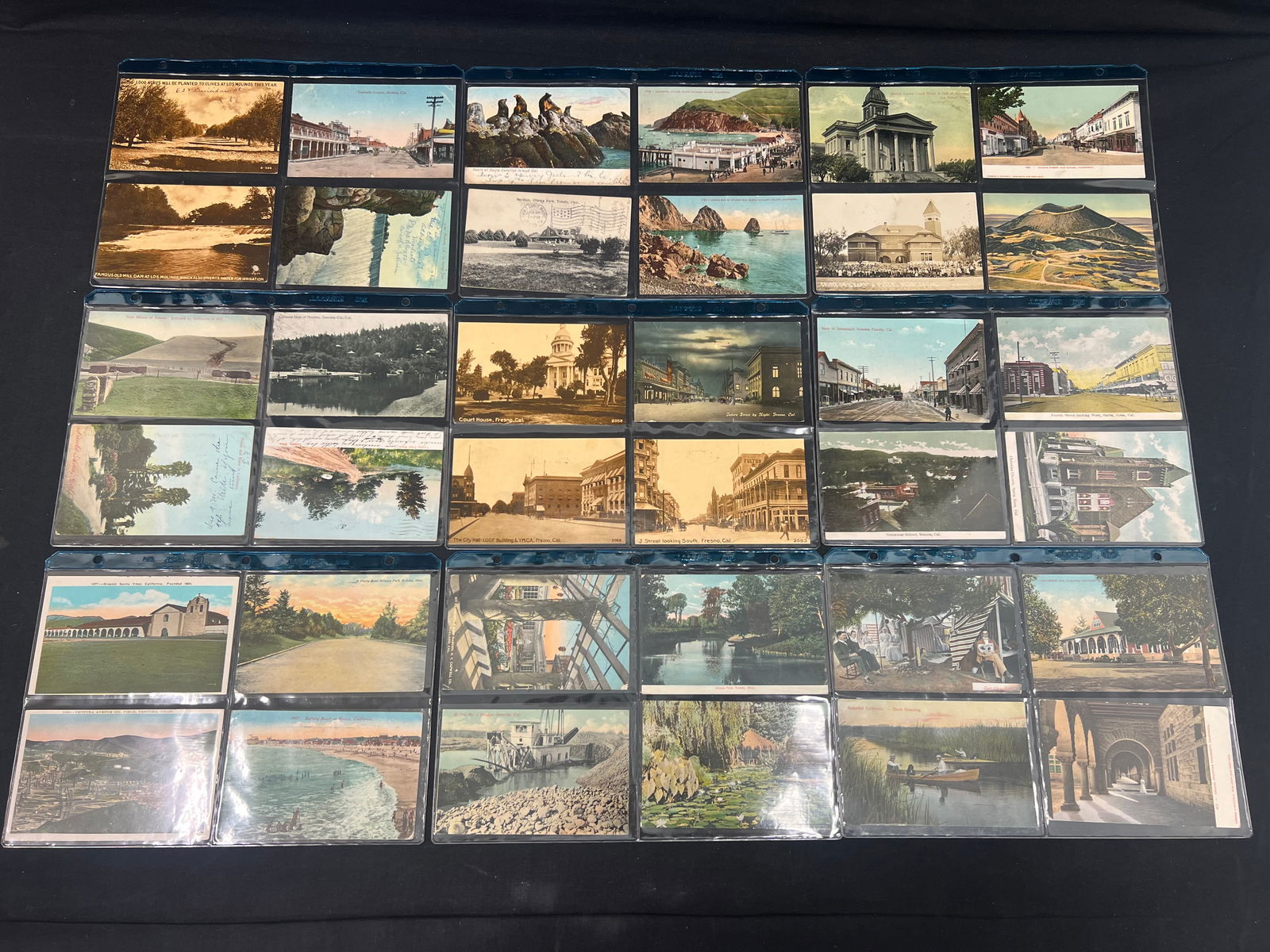 Binder of Asst Antique / Vintage Postcards - CA San Francisco, Santa Barbara, Carmel, San Luis (1 of 7)