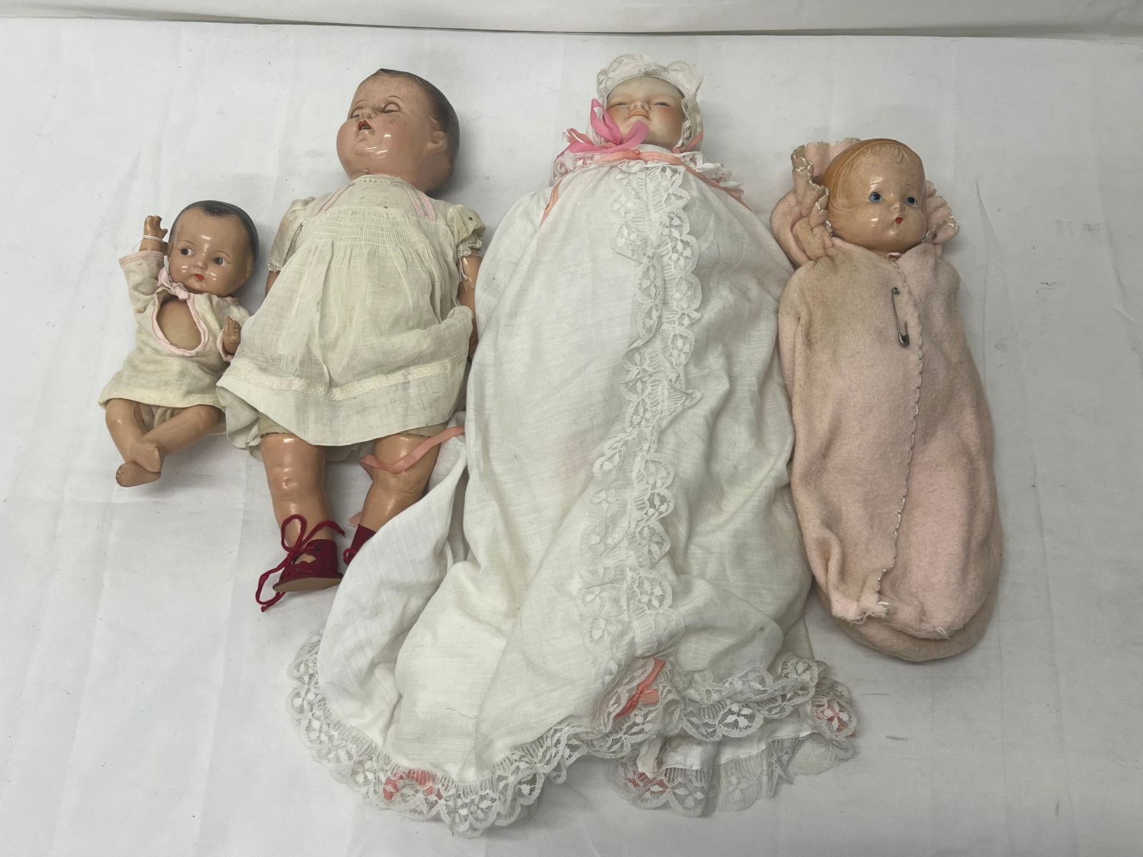 (4)Antique / Vintage Dolls, Composite & Bisque - Various Makers & Sizes 9'' to 16''T: (4)Antique / Vintage Dolls, Composite & Bisque - Various Makers & Sizes 9'' to 16''T