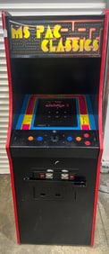 Vintage 25cent Arcade Coin-Op Game Machine - Original Ms.Pac Classic 1981 Case with updated Display