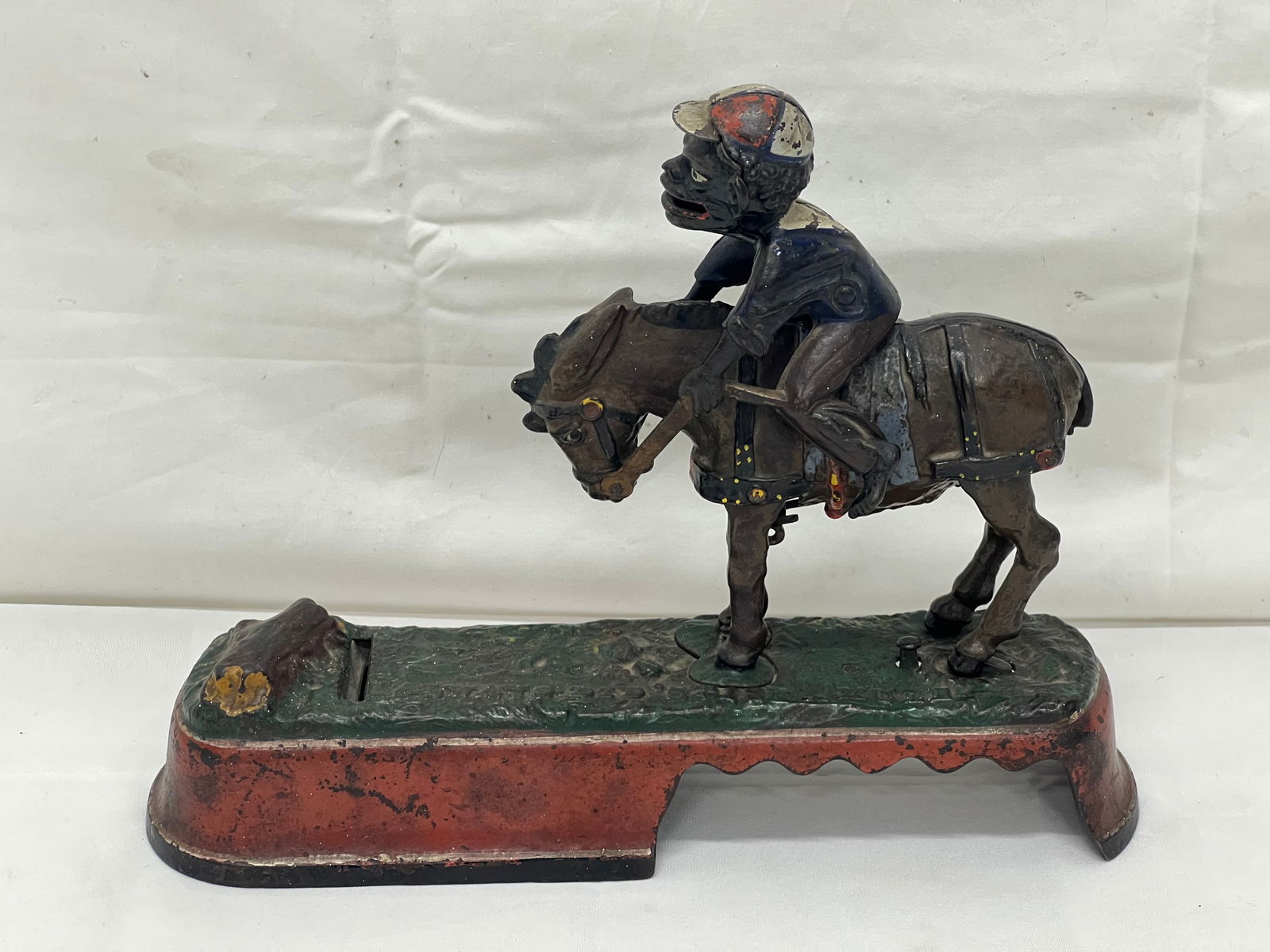 Atq Cast Iron Mechanical Bank 1879 Original Paint - ''I Always Did Spise A Mule'' Bank by J+E (1 of 8)
