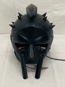 Steel Roman Gladiator Maximus Style Helmet - Adjustable Leather Liner & Chin Strap