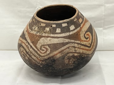 Antique Salado Tonto Polychrome Painted Pottery - 27''Circ. x 8''T , (Has Repair, See Photos)