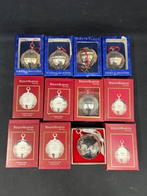 (12)Reed Barton Silverplated Ltd Ed. Bells - Various Years 2000 to 2012 All with Boxes