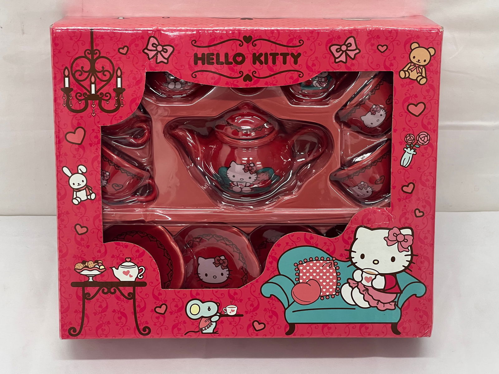 Sanrio 2007 Hello Kitty Porcelain Tea Set - New in Box: Sanrio 2007 Hello Kitty Porcelain Tea Set - New in Box