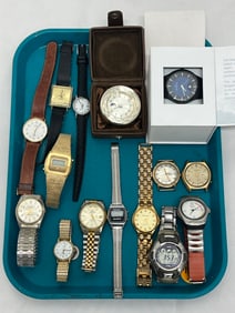 Lot Asst Vintage Watches, Waltham, Gruen,More - Casio MT-G 930 DA G-Shock, Timex, Speidel & Speidel