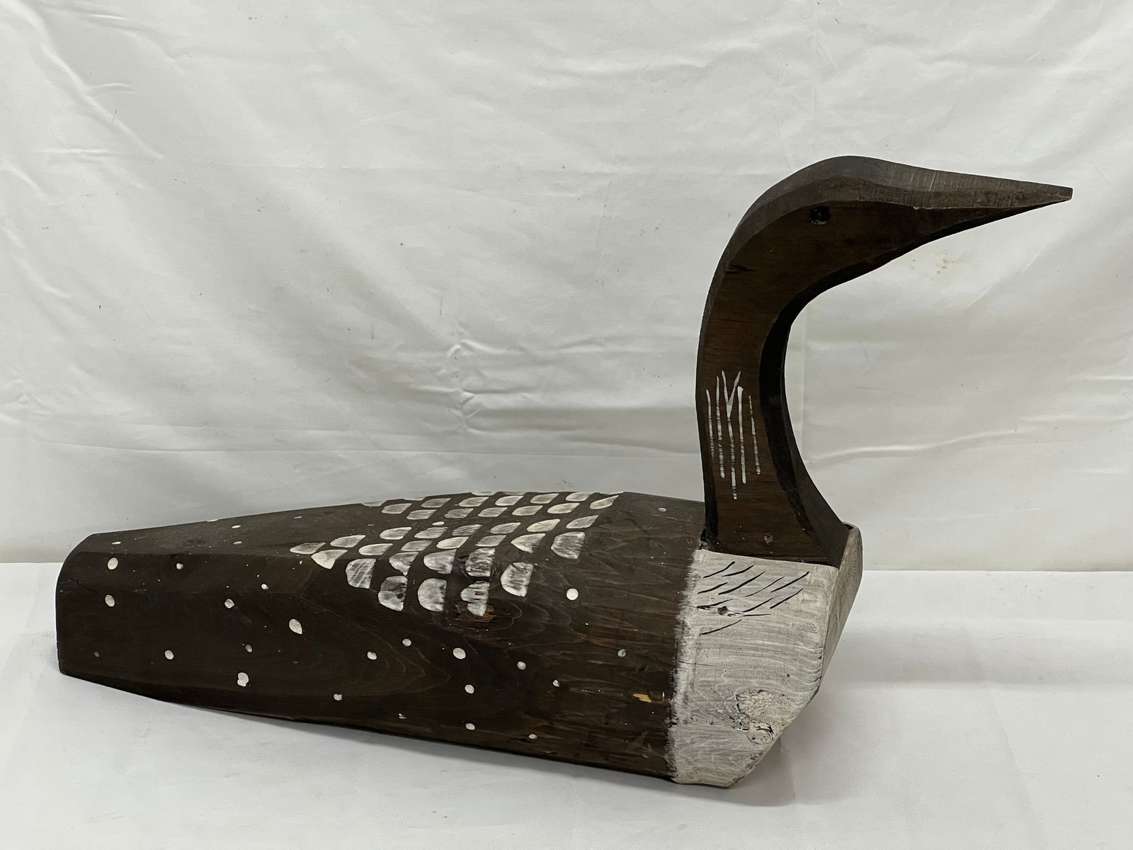 Signed Maine Goose / Loon Carved Decoy 24''L x 6'' -  The Decoy Shop Main - H Heap III (1 of 4)