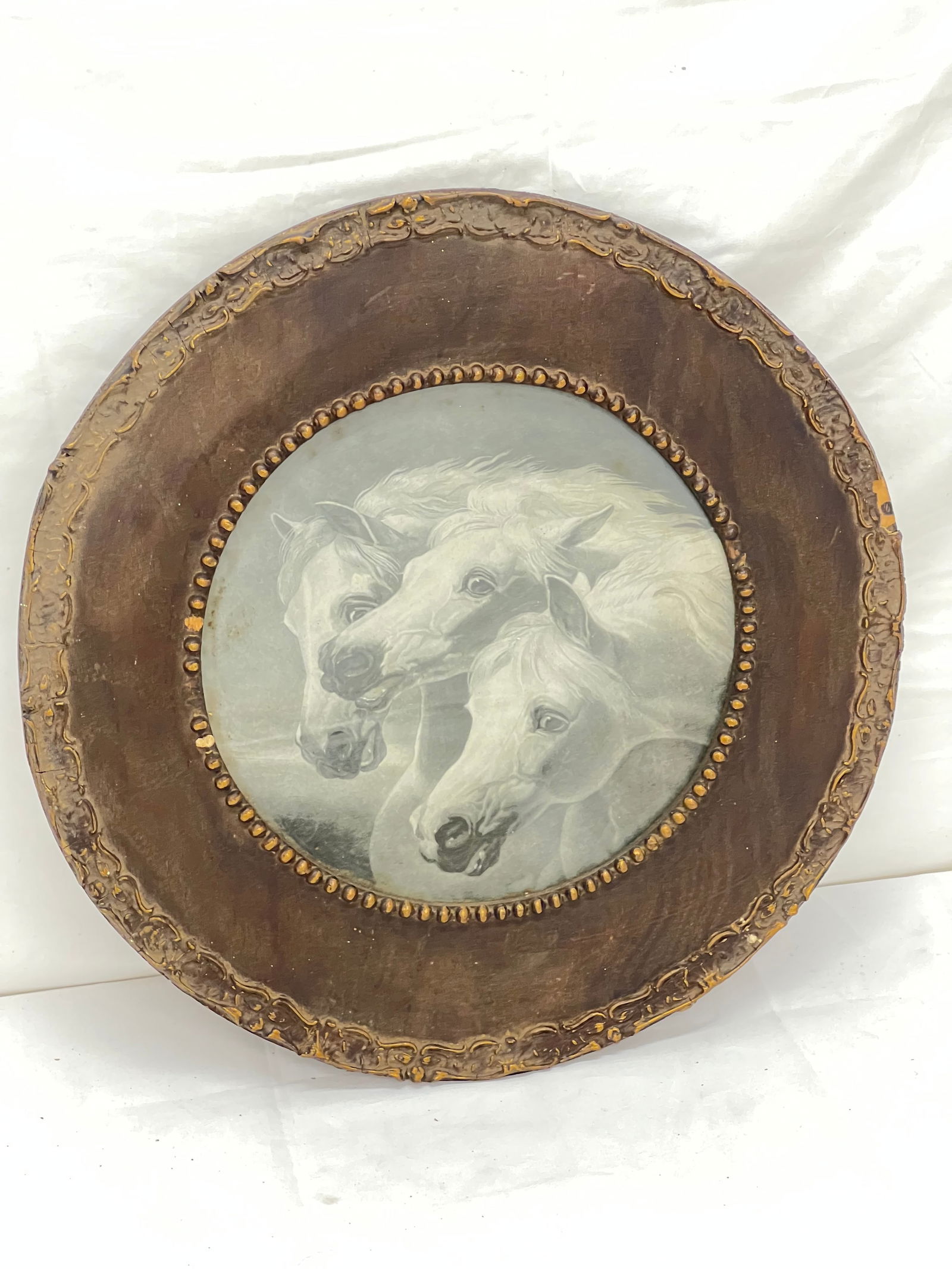 John Frederick Herring ''The Pharoh's Horse'' Lithograph - Antique Frame 15.5'' with Lithograph (1 of 4)