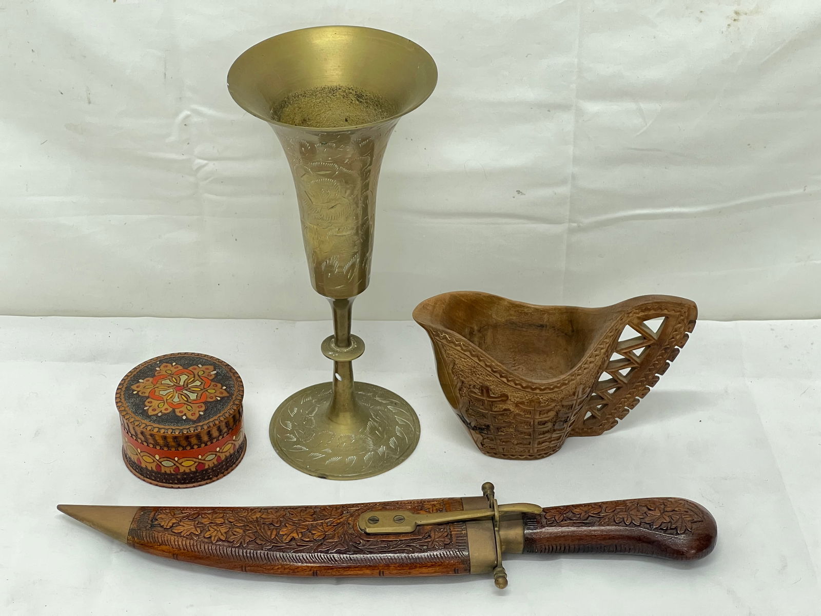 Tibetan Dagger, Polish Trinket Box, Brass Goblet,More - Yugoslavia Cup (1 of 7)