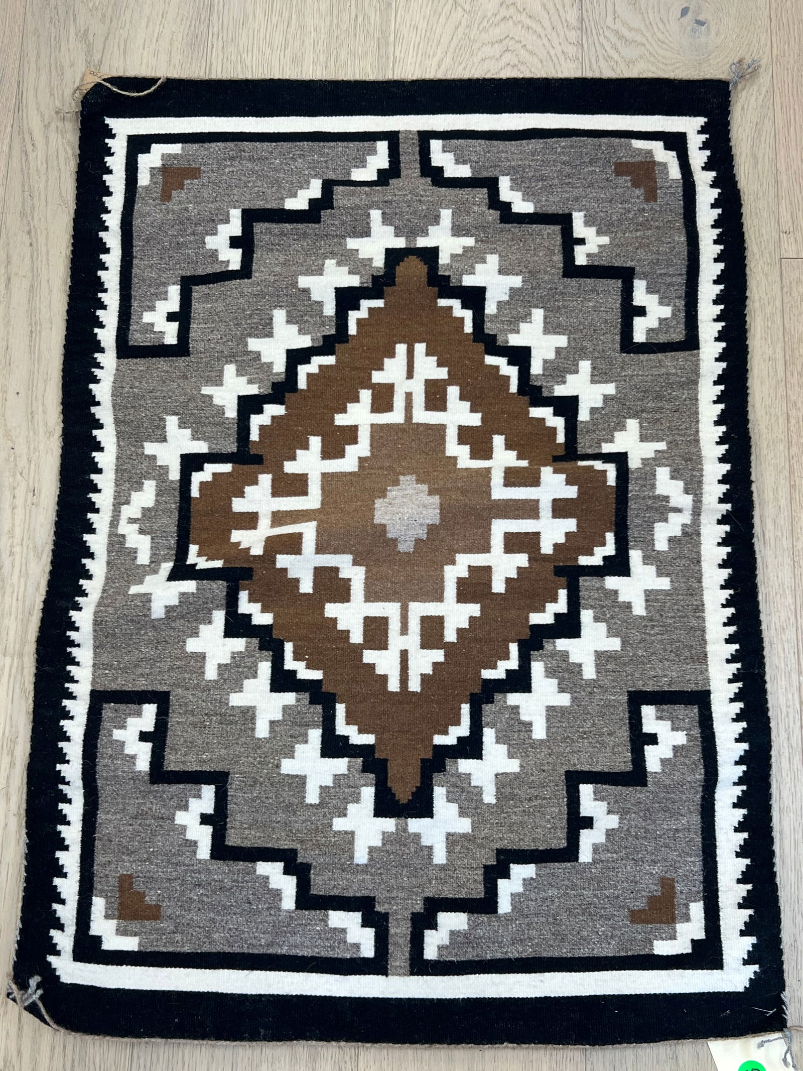 Two Grey Hills Navajo Rug Weaving 25.5'' x 36'' (1 of 4)