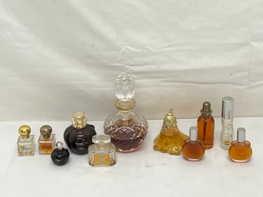 (11)Vintage Perfume Bottles, Dior, More - Dior Poisen, Ralph Lauren, Waterford, Jean Patou, More -