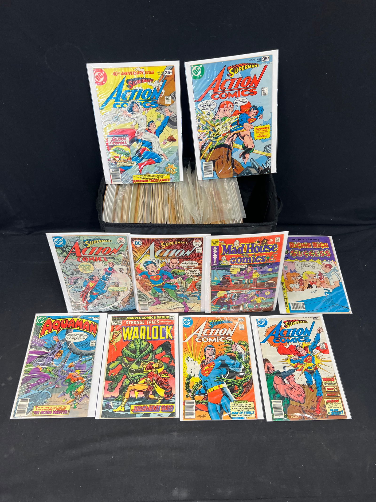155 Asst 1970s-90s Comic Books, DC,Marvel, Dark Horse,More - Star Wars, Fritz Leibers Gray Mouser,: 155 Asst 1970s-90s Comic Books, DC,Marvel, Dark Horse,More - Star Wars, Fritz Leibers Gray Mouser, Superman, Thor, Aquaman, Richie Rich + More
