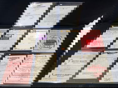 (10)1940s Movie Studio Theater Letter Heads - Warner Bros, Paramount, 20th Century Fox + More - Asst