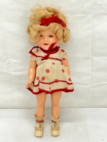 1930s Original Ideal Shirley Temple Composition Doll - Original Dress with Shirley Temple Tag, Doll