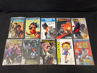 (10)Signed DC Comic Books - Tom King Rorschach, Clayton Henry Suicide Squad, (2)Steve Orlando -