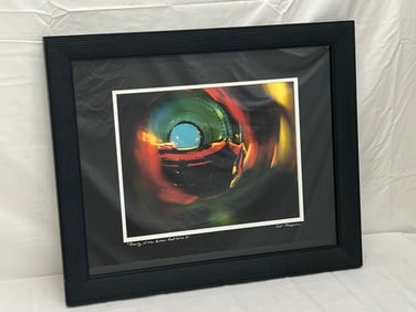 Scott Thompson Signed Photo of Wine Bottle - Signed Titled ''Beauty of the Bottom of Red Wine'' -