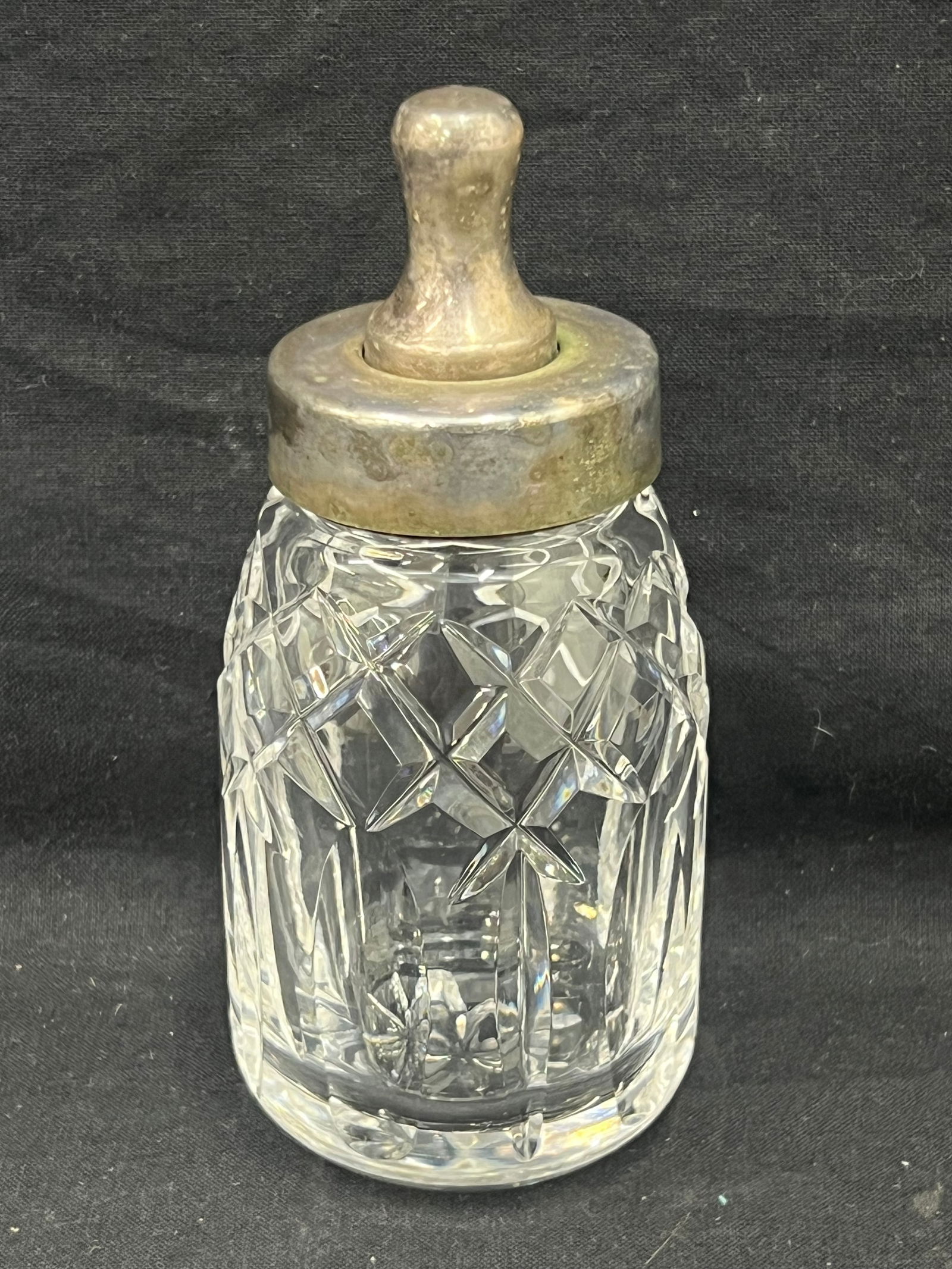 Crystal & Silver Baby Bottle 5.5''T: Crystal & Silver Baby Bottle 5.5''T