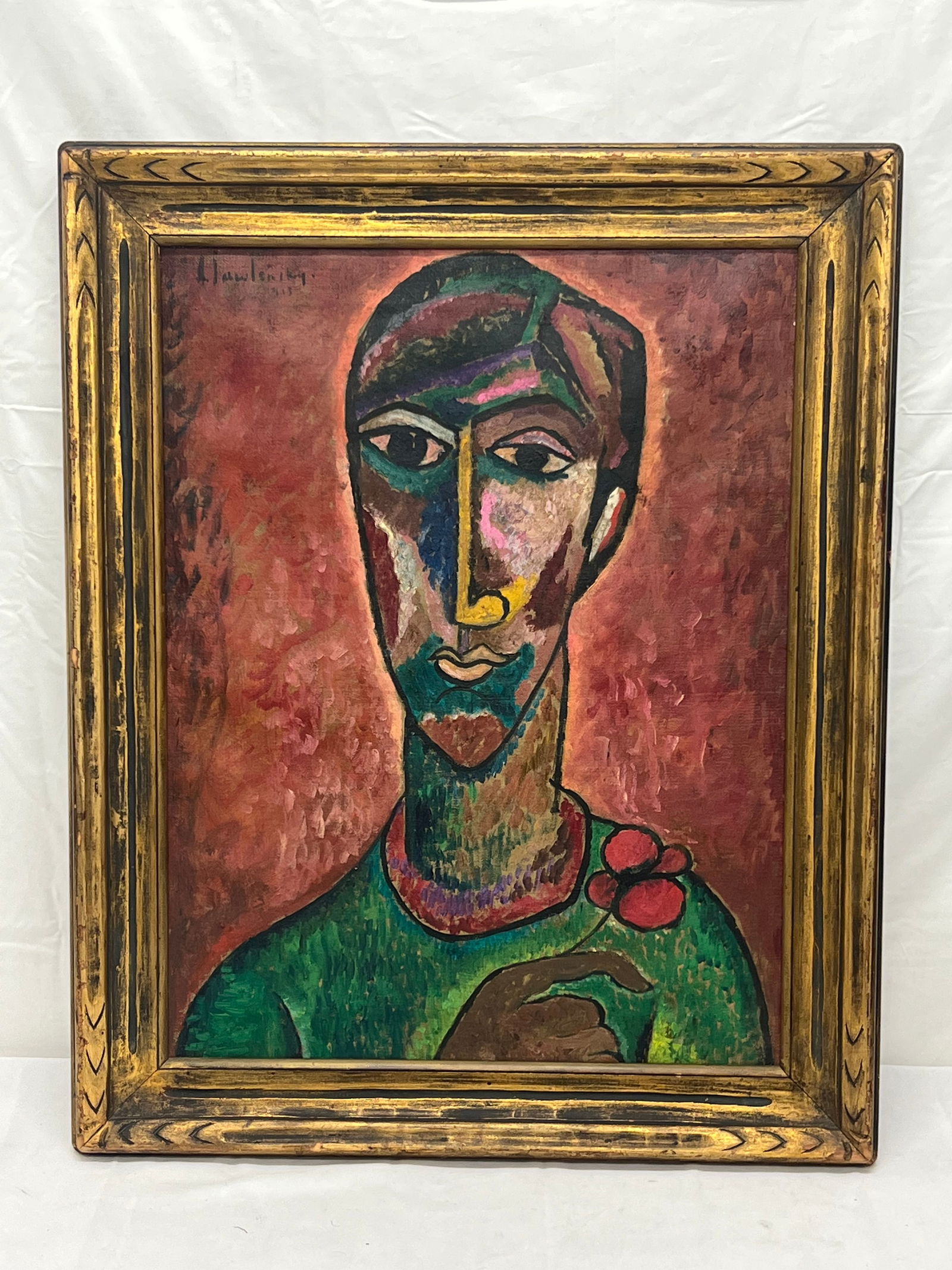 1913 Alexj Von Jawlensky(1864-1941)Original Oil,Signed -  Signed Dated Antique Oil Expressionist (1 of 6)