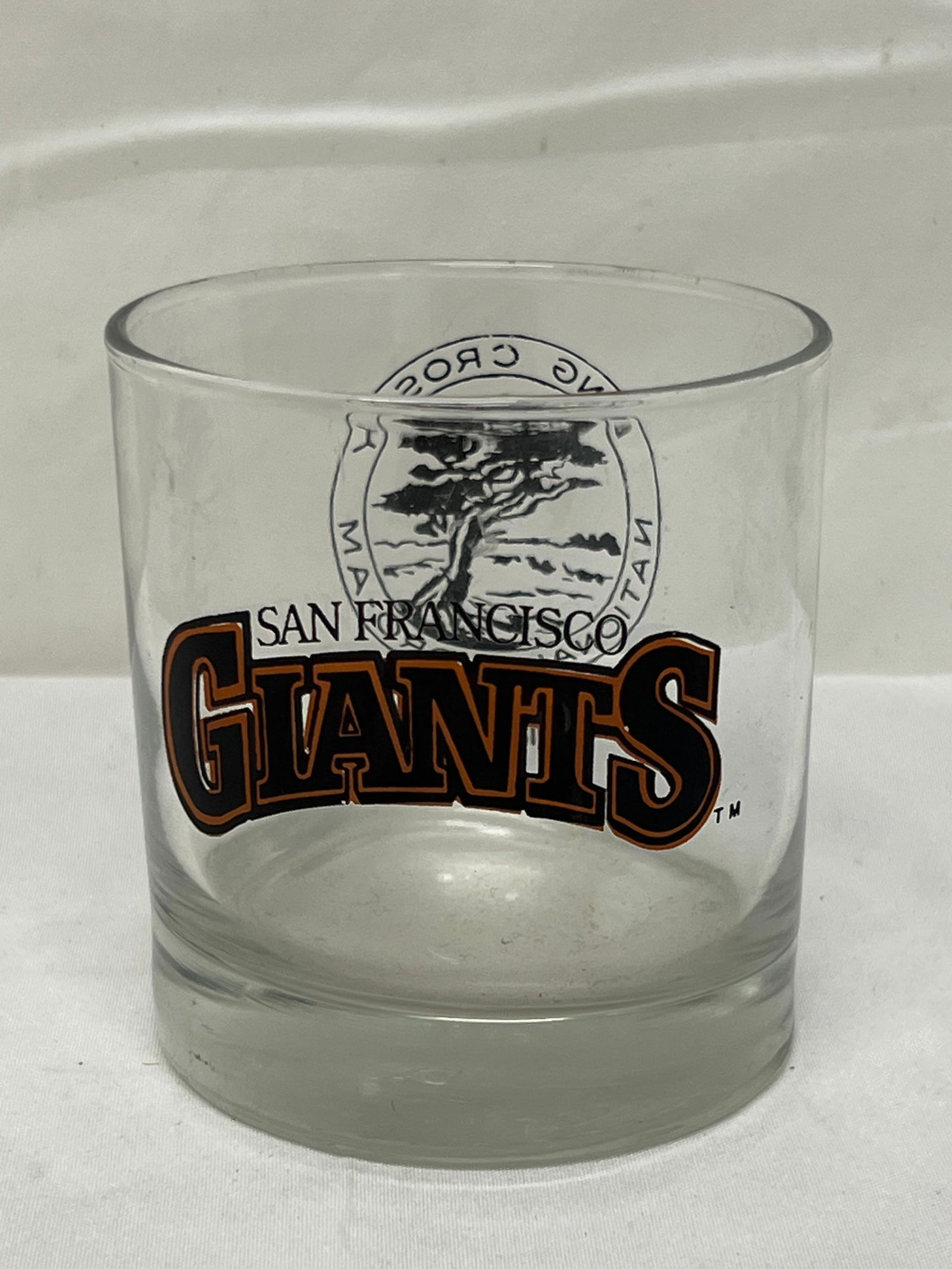 Bing Crosby Pro Am Pebble Beach SF Giants Drinking Glass - 1985 - Last Year of Pro-Am before: Bing Crosby Pro Am Pebble Beach SF Giants Drinking Glass - 1985 - Last Year of Pro-Am before Changing Name to AT&T - 3.25'' x 3.5''