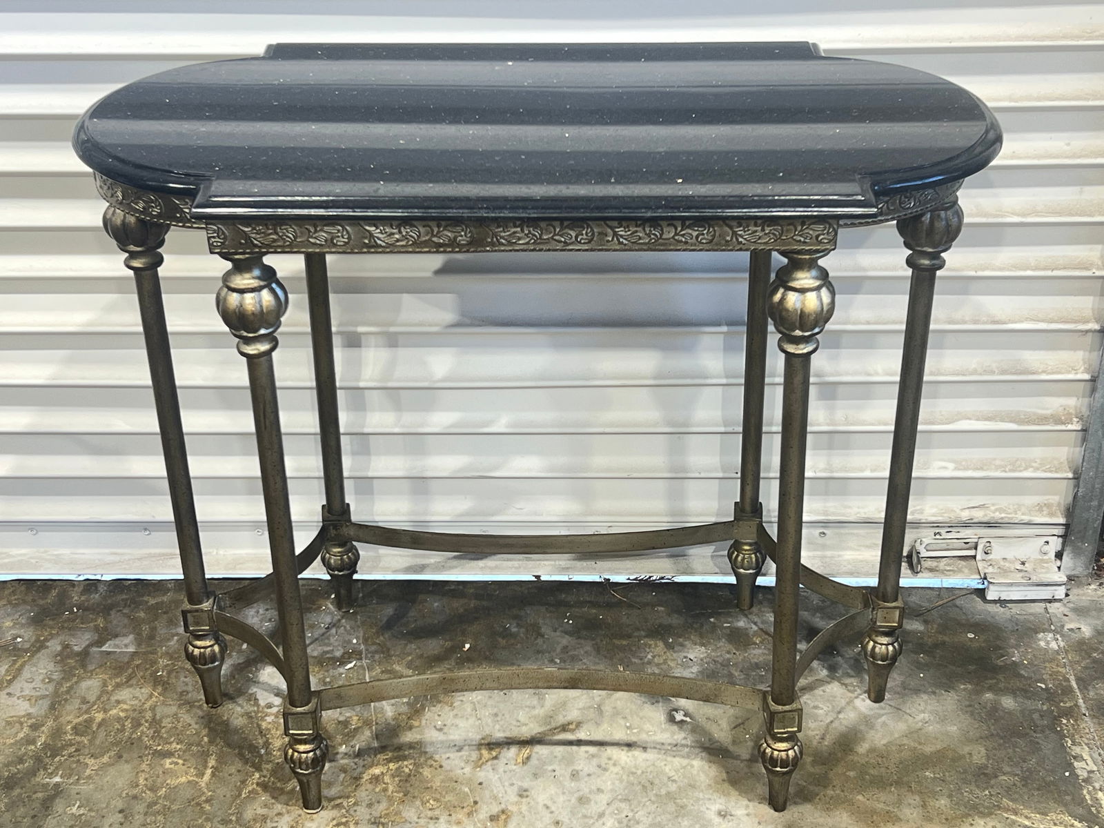 Marble Top Console / Hall Table, Metal Base 36'' x 17'' x 30'' - (Pick Up or Arrange Own Shipping (1 of 5)