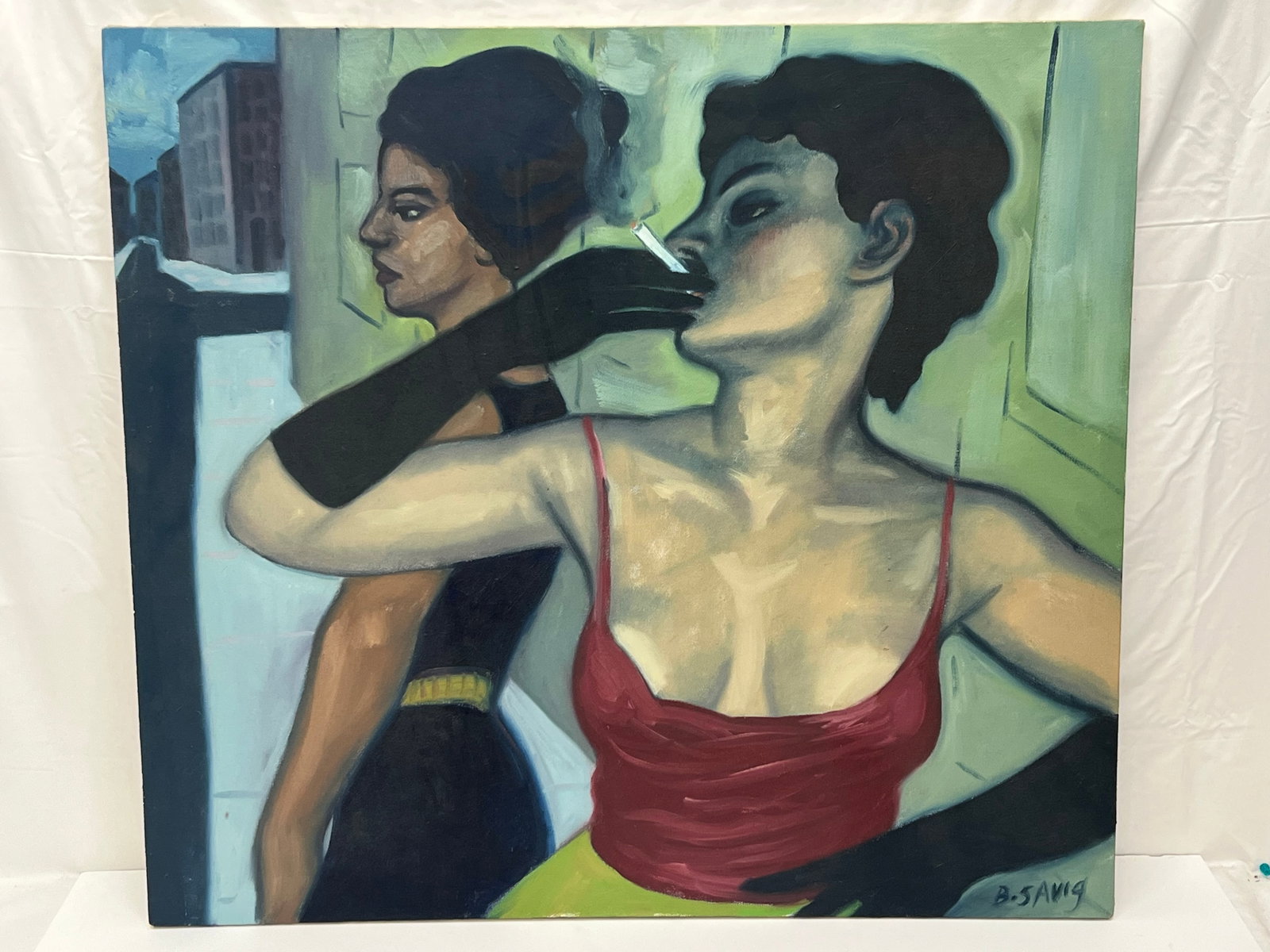 Berndt Savig Signed Original Oil on Canvas 30'' x 33'': Berndt Savig Signed Original Oil on Canvas 30'' x 33''