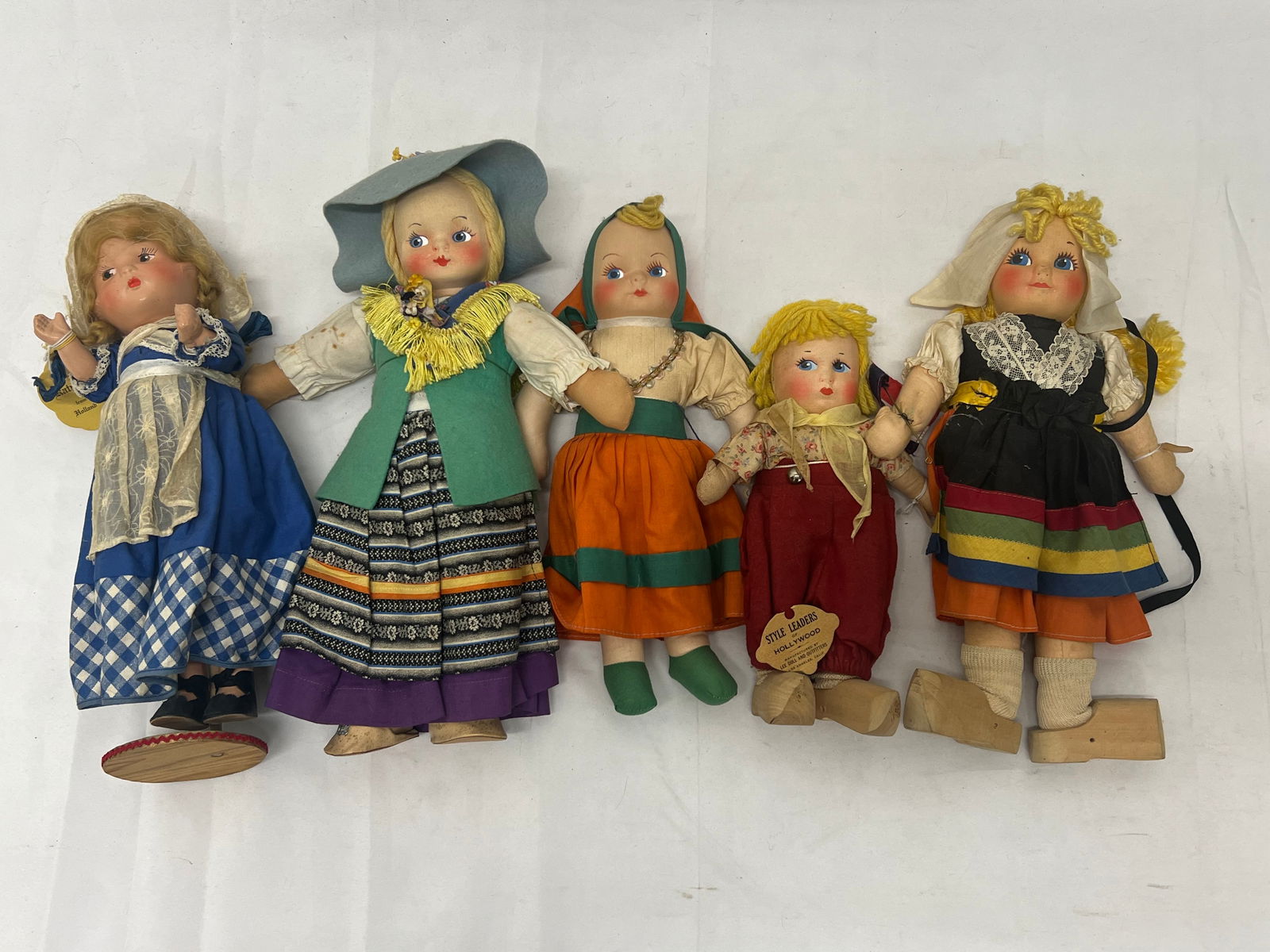 (5)1940s-50s Dutch Dolls, Georgene & More - Handpainted Faces - (1)Composition ''Katrinka'' Doll (1 of 6)