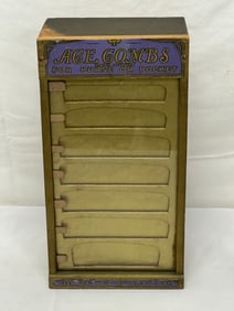 Vintage ACE Combs Store Display 6.5'' x 4.5'' x 12'' - (7)Drawers in Back with Advertising Front