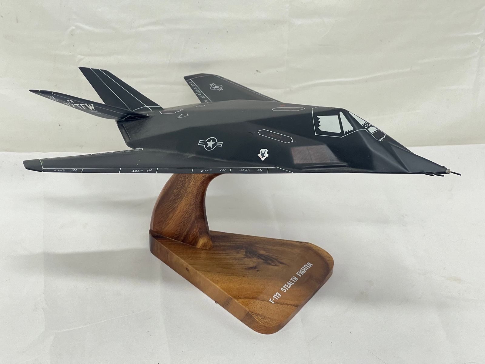 Lockheed F-117 Stealth Fighter Executive Desk Model - On Wood Stand (From Former Lockheed Employee (1 of 5)