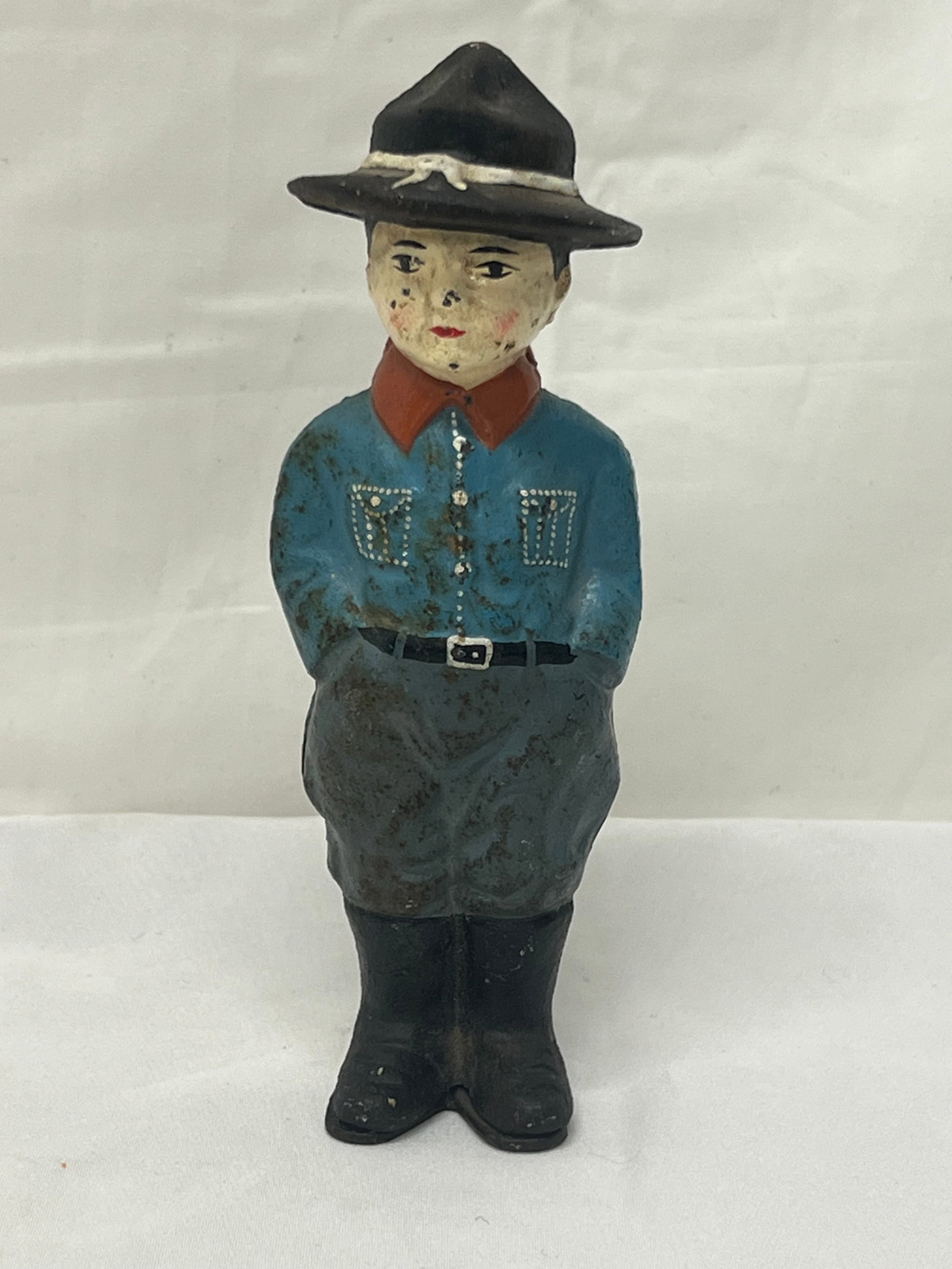WWI Era Cast Iron Doughboy Still Bank 7''T (1 of 5)